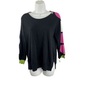 Zaket and Plover Silk-Cotton-Blend Light Weight Polkadot Sweaters Womens Size S